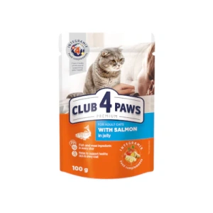 Club 4 Paws Cat Wet Food Adult with Salmon in jelly - Pouch 100 g