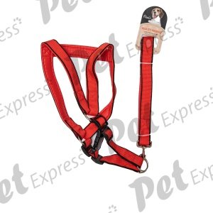 Bomei Large Red & Gray Dog Leash