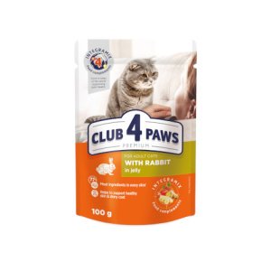Club 4 Paws Wet Food with Beef in Jelly for Adult Cats 100gr