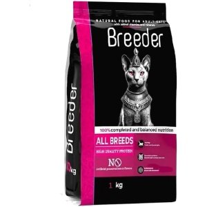 Breeder Dry Cat Food with Vitamins & Minerals for Adult Cats 1kg