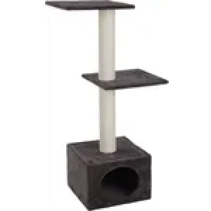 Karlie Flamingo Black & White Cat Tree & Scratcher House (30x30x55cm)