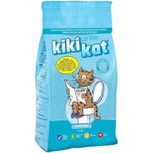 Kiki Kat White Bentonite Clumping Cat Litter Mountain Fresh Scent 5L