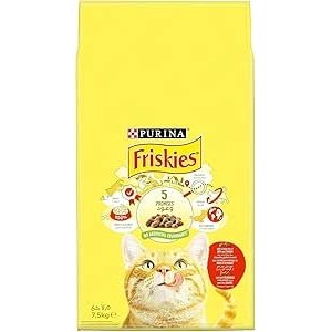 Purina Friskies Dry Food with Beef  Chicken & Vegetables for Adult Cats 7.5 kg