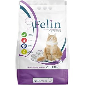 Felin White Bentonite Clumping Cat Litter Lavender Scent 5L