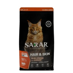 Sarar Hypoallergenic Hair & Skin Dry Food with Salmon & Shrimp for Adult Cats 2kg
