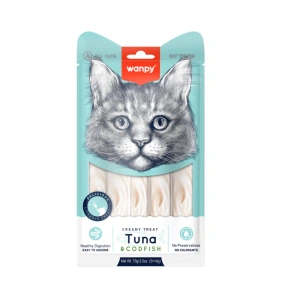 Wanpy Creamy Cat Treats with Tuna & Cod Liver 5x14g