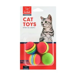 Nunbell Assorted Ball Cat Toys with Bells