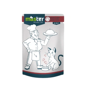 Master Complete Wet Food with Meat in Jelly for Adult Cats 80gr
