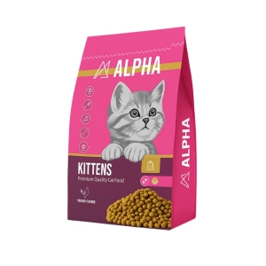 Alpha Dry Cat Food Poultry Flavor for Kittens 1kg