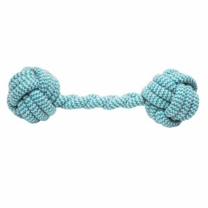 Soleil Blue Dumbbell Shaped Rope Dog Tug Toy