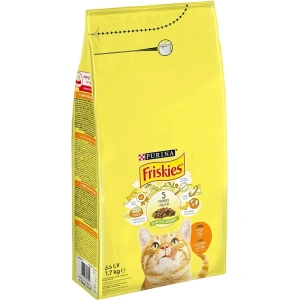 Purina Friskies Dry Food with Chicken & Vegetables for Adult Cats 2x1.7kg