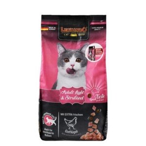 Leonardo Dry Food with Poultry for Light Adult & Sterilized Cats 1.8kg