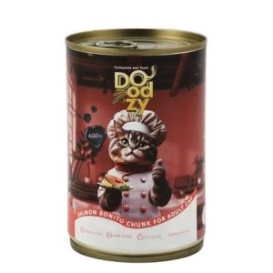 Doodzy Wet Food Chunks with Salmon & Bonito for Adult Cats 400gr
