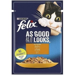 Purina Felix As Good As It Looks Wet Food with Chicken in Jelly for Kittens (2-12 Months) 12x85gr