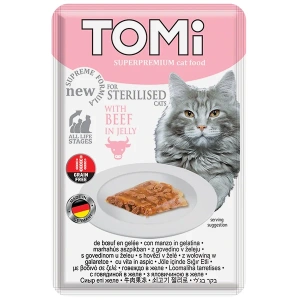 Tomi Wet Food with Beef in Jelly for Sterilized Cats 2.5kg