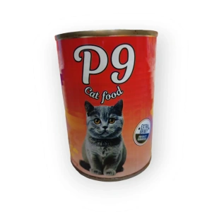 P9 Wet Cat Food Chunks with Beef & Vegetables in Gravy 400g