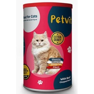 Petvit Wet Cat Food Chunks with Beef in Gravy 400gr