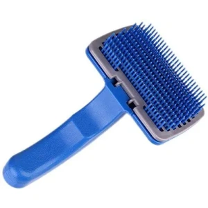 Pet & Two Blue & Gray Press On Slicker Brush