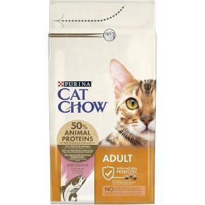 Purina Cat Chow Dry Food with Salmon for Adult Cats 1.5kg