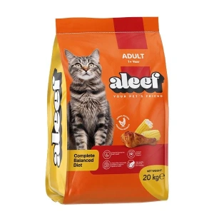 Aleef Dry Food with Chicken & Corn for Adult Cats (1+ Years)
