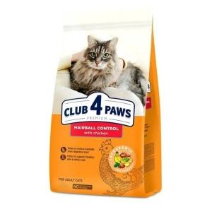 Club 4 Paws Hairball Control Dry Food with Chicken for Adult Cats 300g