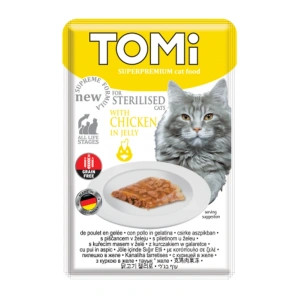 Tomi Wet Food with Chicken in Jelly for Sterilized Cats 85g