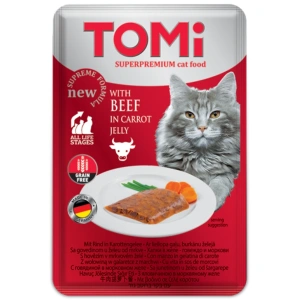 Tomi Wet Cat Food with Beef in Carrot Jelly 100g