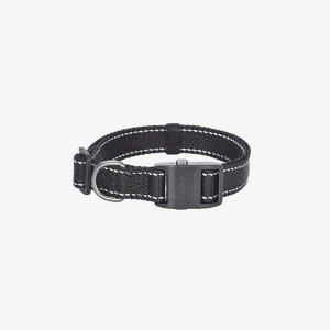 Dogness Modal Black Dog Collar (42-69cm) with 152cm Leash 1pack