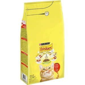 Purina Friskies Dry Food with Beef & Chicken for Adult Cats ( 2 x 1.7 kg )