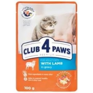 Club 4 Paws Cat Wet Food Adult with lamb - Pouch 100 g