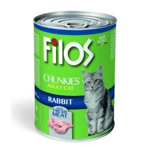 Filos Wet Food with Fresh rabbit for Adult Cats 400gr