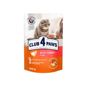 Club 4 Paws Wet Food with turkey for Adult Cats 100gr