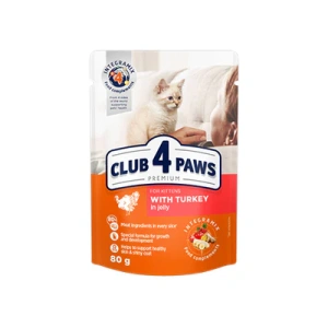 Club 4 Paws Wet Food with turkey in Gravy for Kittens 80gr