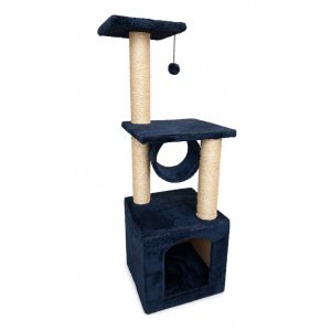 Karlie Flamingo Blue Cat Tree & Scratcher House (30x30x55cm)